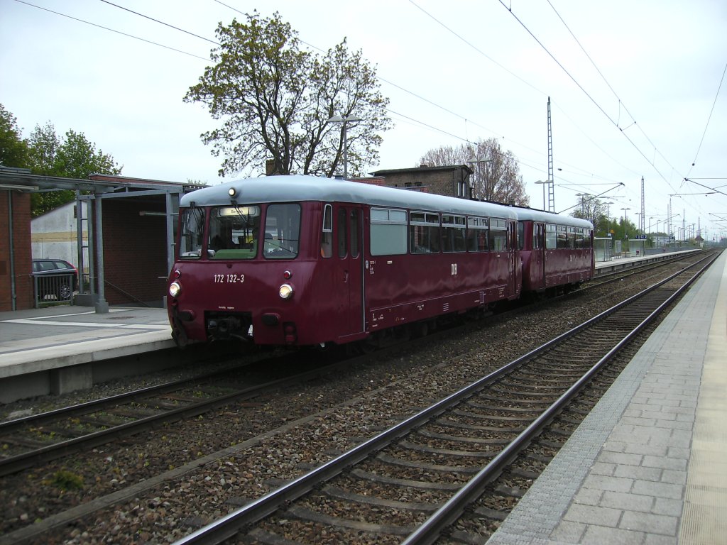 Wohl seine lngste Reise unternahm 172 132 und 172 171 am 14.Mai 2010 als Dieser von Chemnitz nach Putbus fuhr.Um nach Putbus fahren zuknnen mute der Triebwagen in Bergen/Rgen einen Richtungswechsel machen.