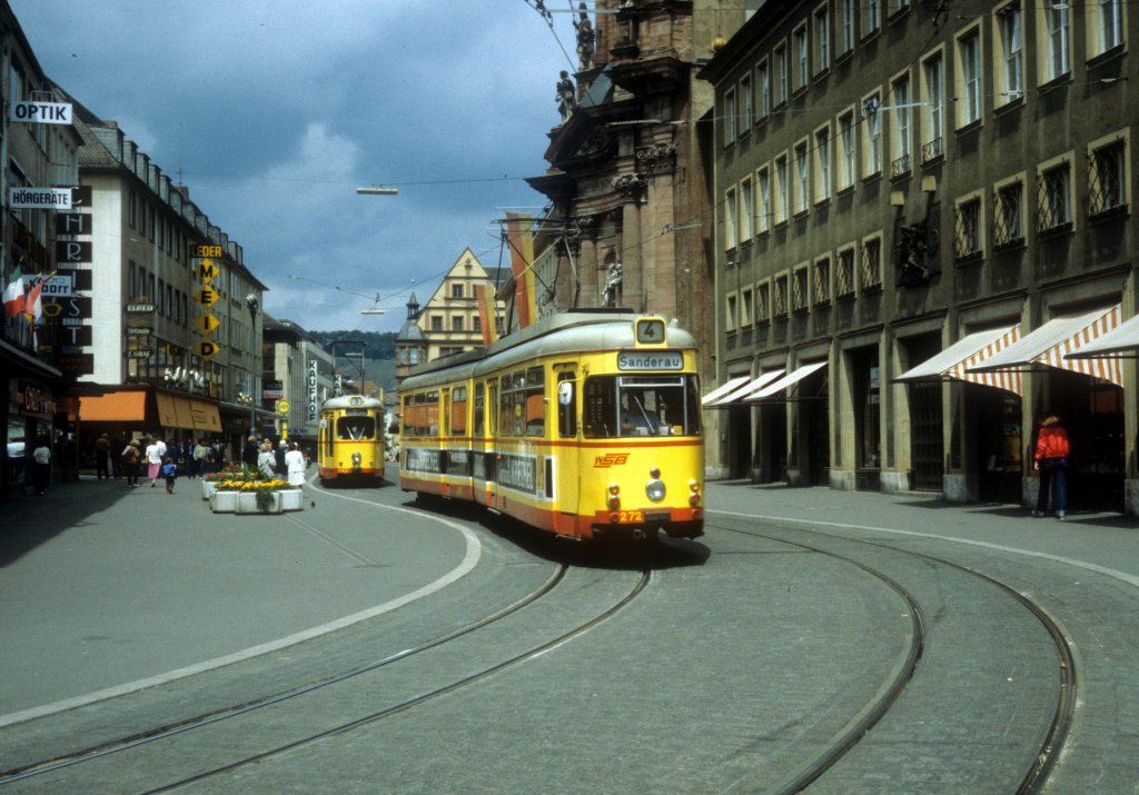 Wrzburg WSB SL 4 (GT6 272) Krschnerhof am 22. Juni 1980.