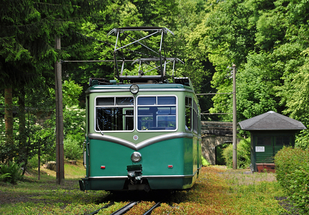 Zahnradbahn am Drachenfels, talwrts, 13.06.2010