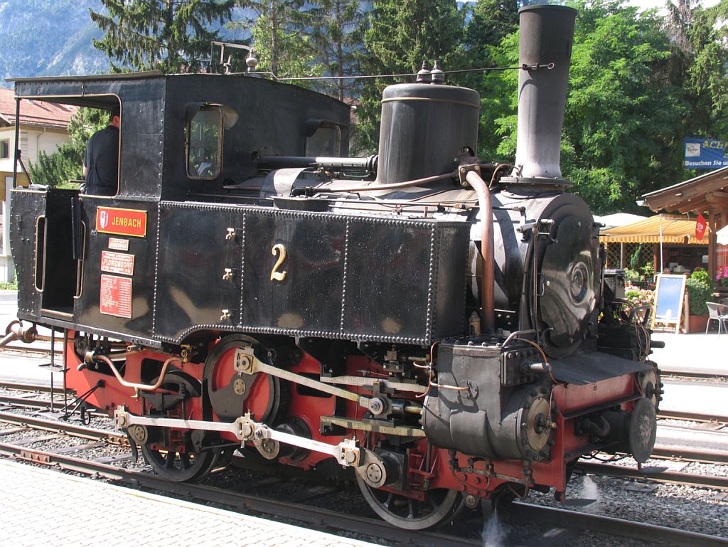 Zahnradlok Nr 2 “Jenbach” (Wiener Lokomotivfabrik Floridsdorf, Baujahr 1889) auf Bahnhof Jenbach Achenseebahnstation am 15-08-2010.