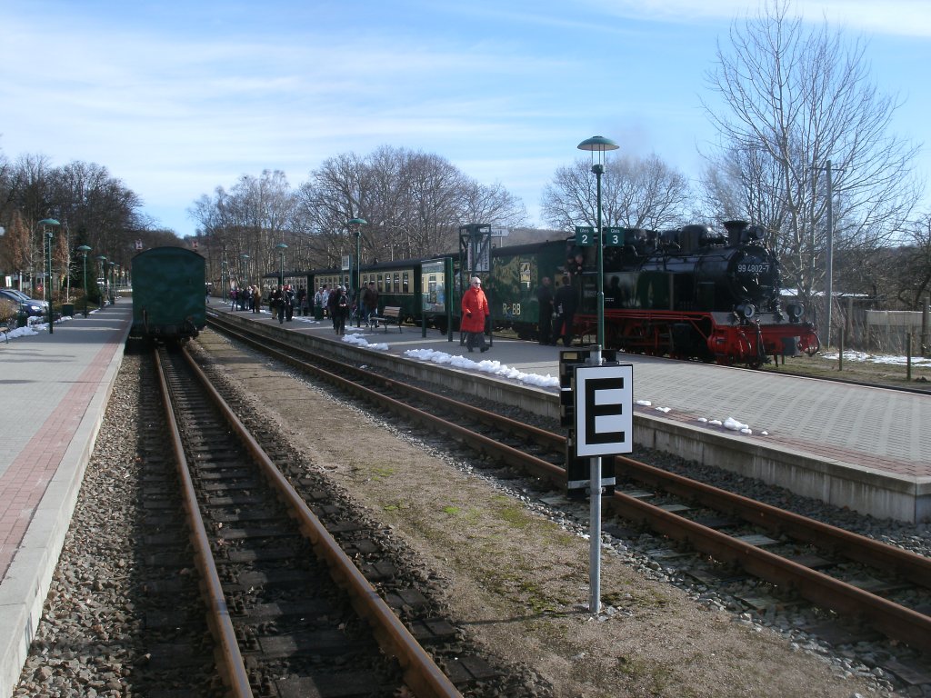 Zugkreuzung am 01.Mrz 2013 in Binz.