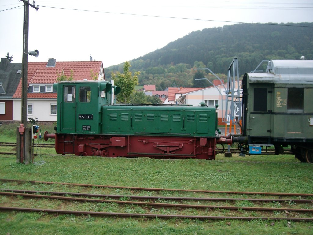 Zum Bahnhofsfest in Heiligenstadt Ost, stand am 26.9.2010 diese V 22 2339 des Heiligenstdter Eisenbahnvereins zur Schau.