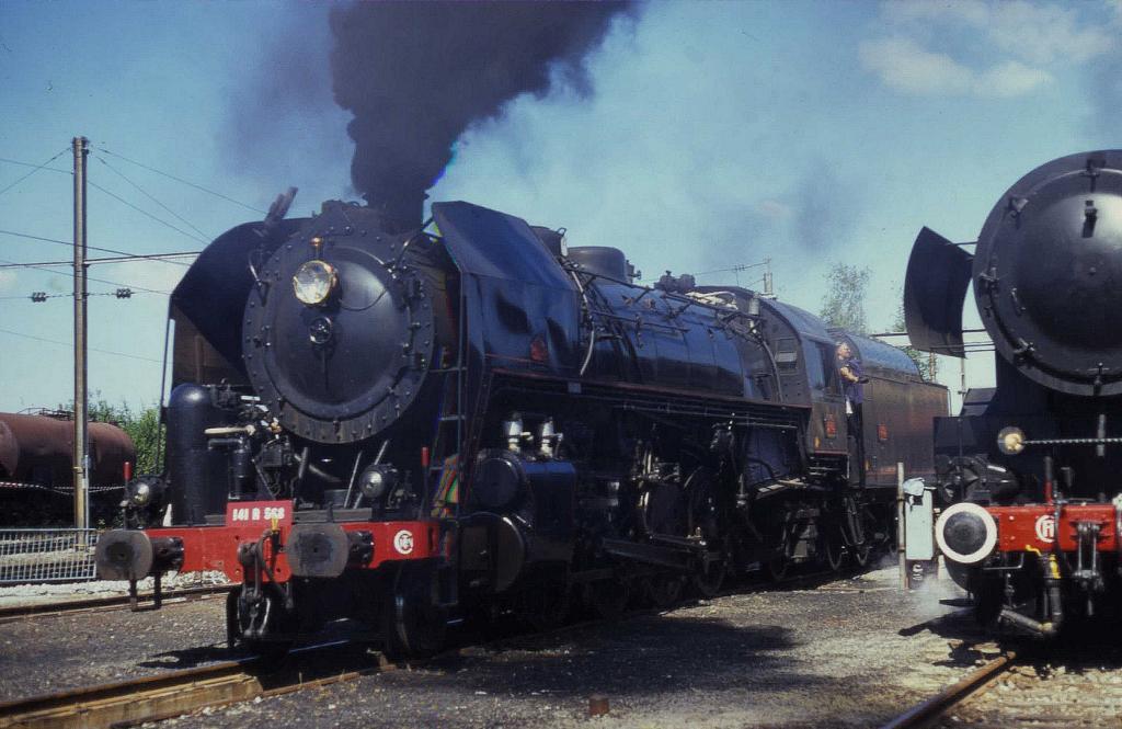 Zum Jubilum am 7.9.1996 war auch die franzsische Dampflok 
141R568 im Depot Luxembourg zu Gast.
