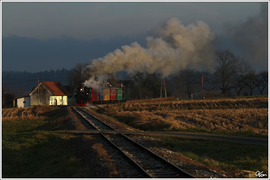Zur 120 Jahr Feier der Stainzerbahn, fuhr am 26.11.2012 ein Jubilumszug mit der Dampflok 298.56, von Stainz nach Preding und wieder retour. 
Kraubath