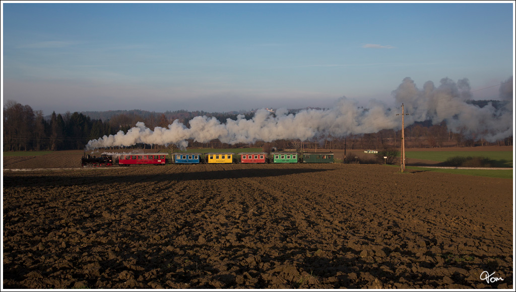 Zur 120 Jahr Feier der Stainzerbahn, fuhr am 26.11.2012 ein Jubilumszug mit der Dampflok 298.56, von Stainz nach Preding und wieder retour. 
Herbersdorf  
