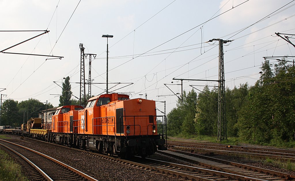 Zwei BBL Dieselloks der BR 203, am 20.05.2011 in Lehrte.