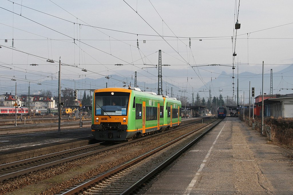 Zwei Regio Shuttles der Waldbahn am 01.01.2010 in Freilassing.