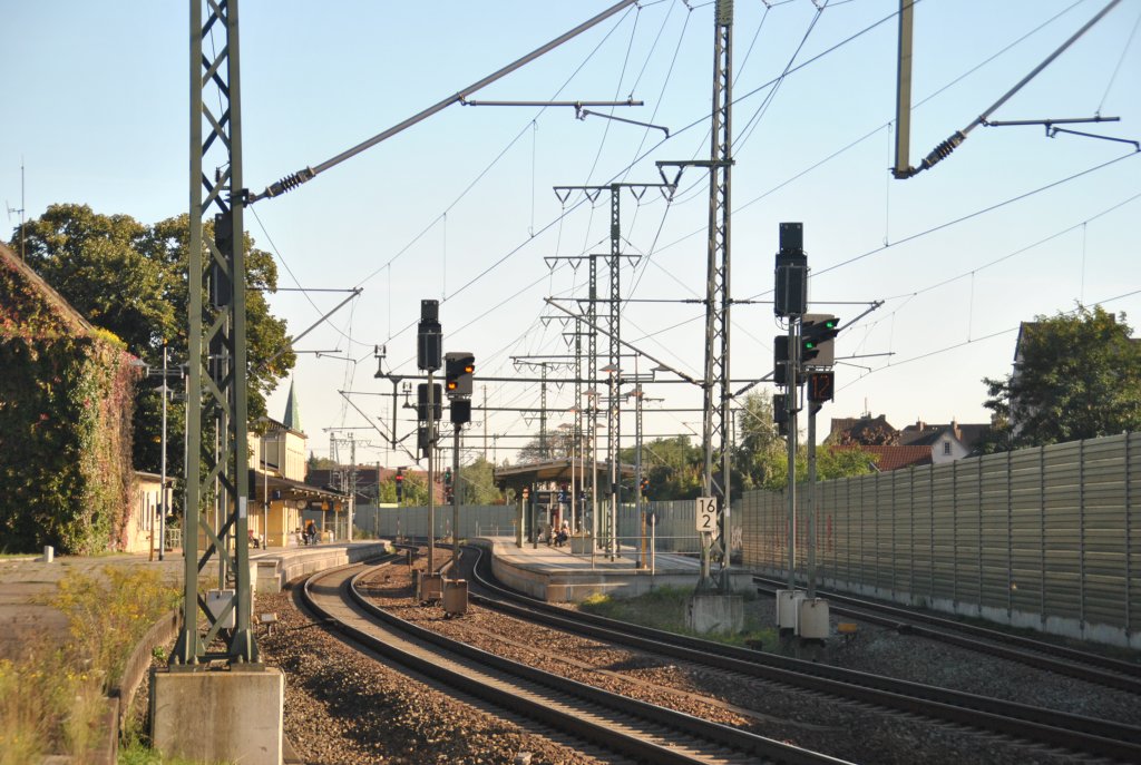 Zwei Vorsignale (Wiederholer), auf dem Lehrter Bahnhof. Foto vom 22.09.10