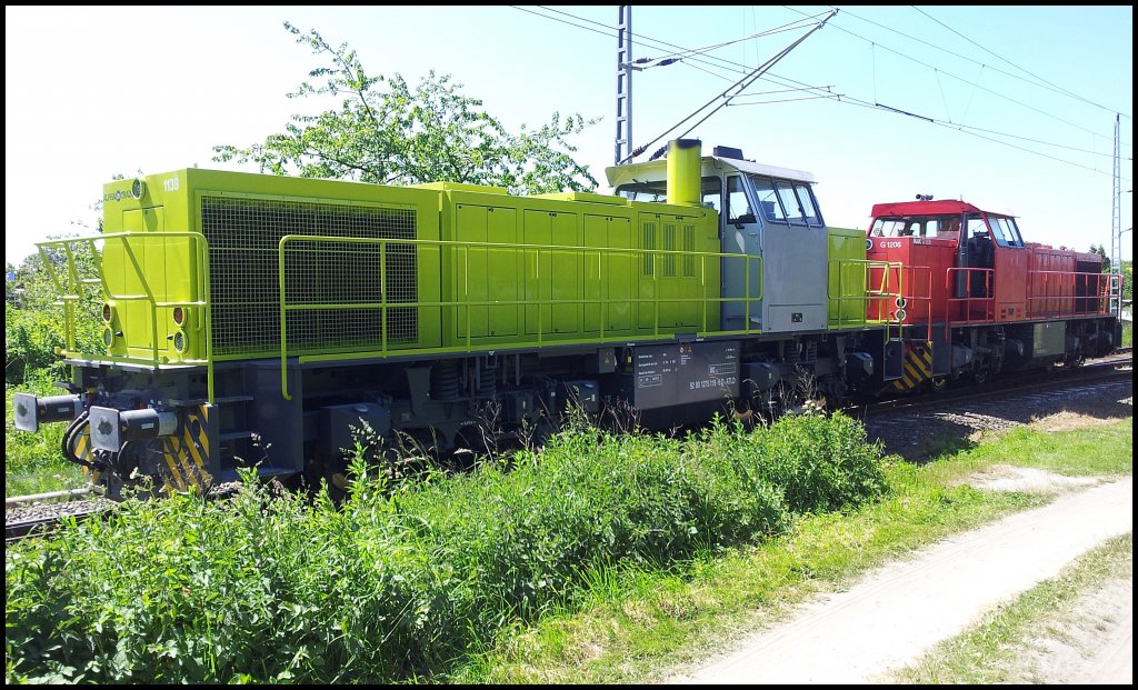 Zweimal MaK G 1206 in Lancken am 11.06.2013