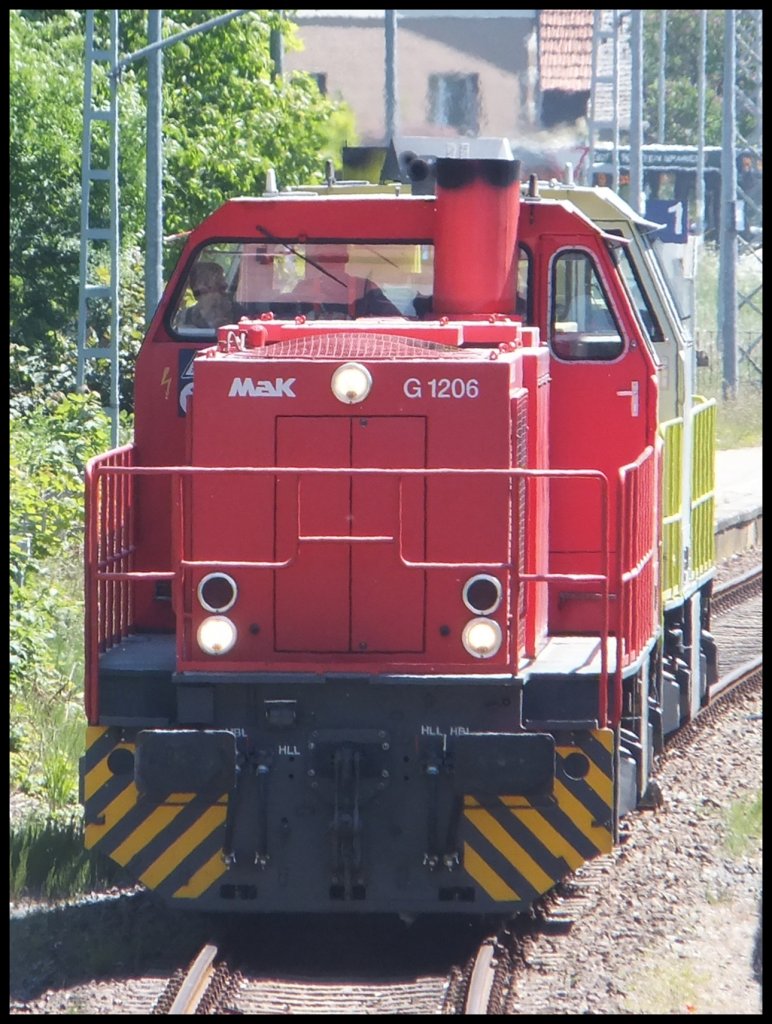 Zweimal MaK G 1206 in Lancken am 11.06.2013