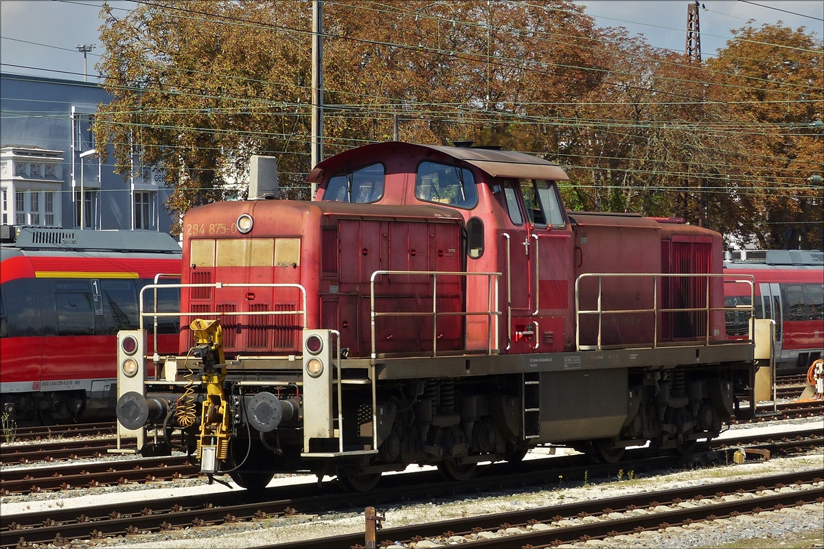 . Diesellok 294 875-0 aufgenommen im Bahnhof von Ulm am 05.09.2017. (Jeanny)
