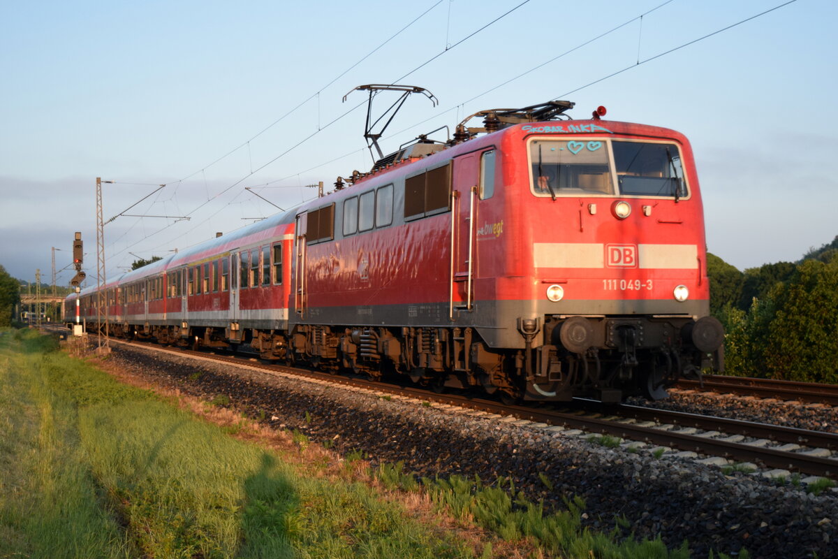 ... für 111 049 mit RE 22008 scheint 13 Minuten später bereits die Morgenonne