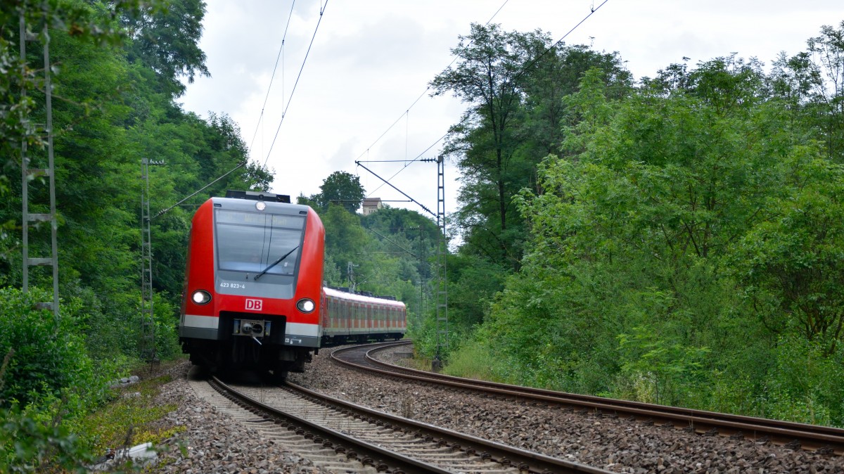 03.08.2014 - S6 von Stuttgart nach Weil der Stadt - hier zwischen Höfingen und Leonberg