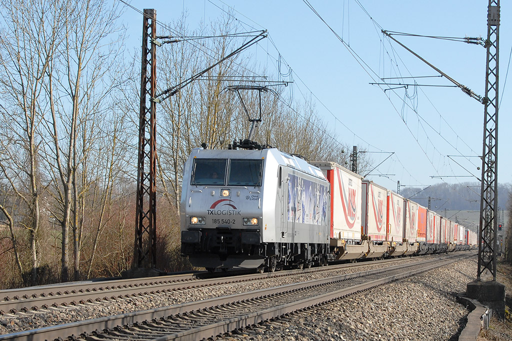 04.03.2018 Streckenabschnitt Uhingen 185 540-2