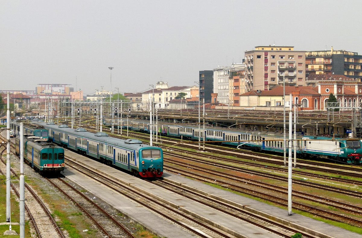 04.04.2011, Italien, Brescia, Bahnhof.