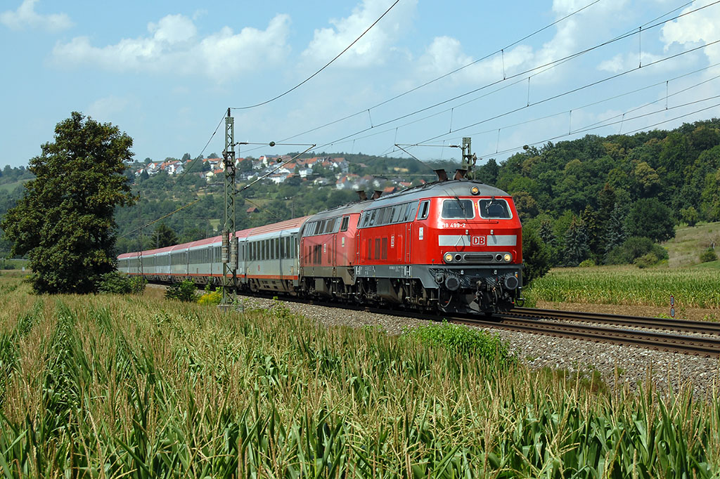 04.08.2018 Streckenabschnitt Uhingen 218 499-2
