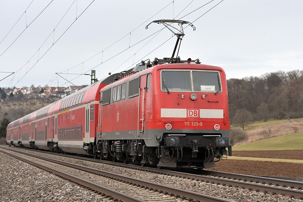 05.02.2017 Streckenabschnitt Uhingen 111 135-0