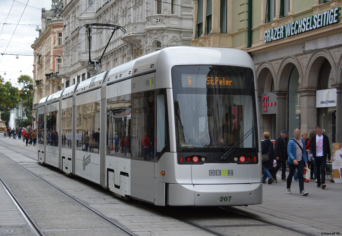 05.10.2019 | �sterreich - Graz | Stra�enbahn Stadler Variobahn | Nummer  207  |