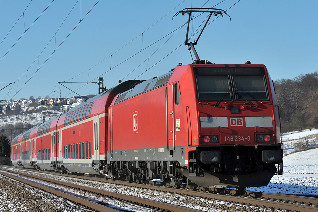 06.01.2017 Streckenabschnitt Uhingen 146 234-0
