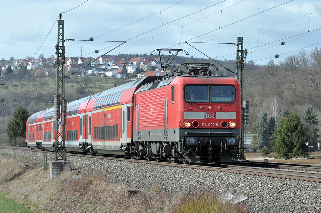 06.03.2017 Streckenabschnitt Uhingen 114 002-9