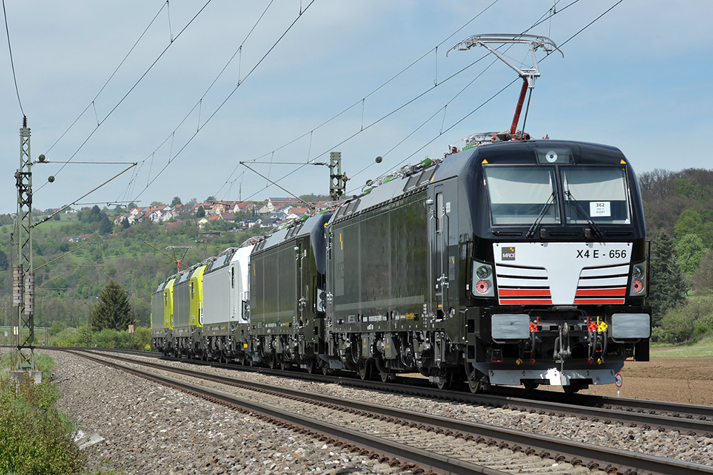 06.05.2017 Streckenabschnitt Uhingen, den Lokverband von 5 Vectrons nochmal im Nachschuß
