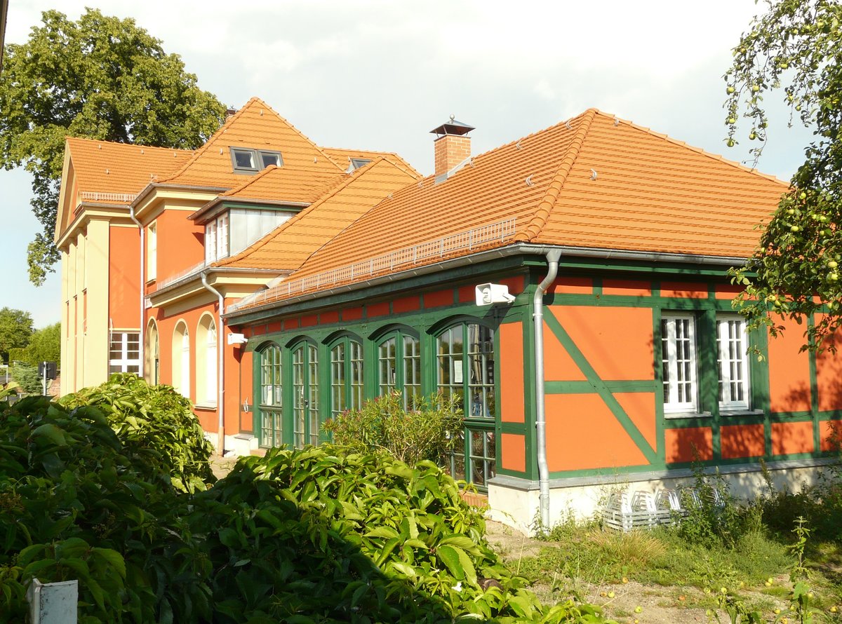 08. August 2008, Bahnhof Chorin Kloster bei Angermünde an der Strecke Berlin - Stralsund.