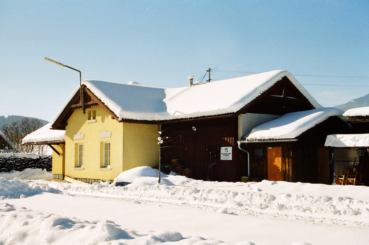 08. Februar 2005, Endbahnhof Seewiesen-Au der ehemaligen Thörler Bahn (Lokalbahn Kapfenberg–Au-Seewiesen).