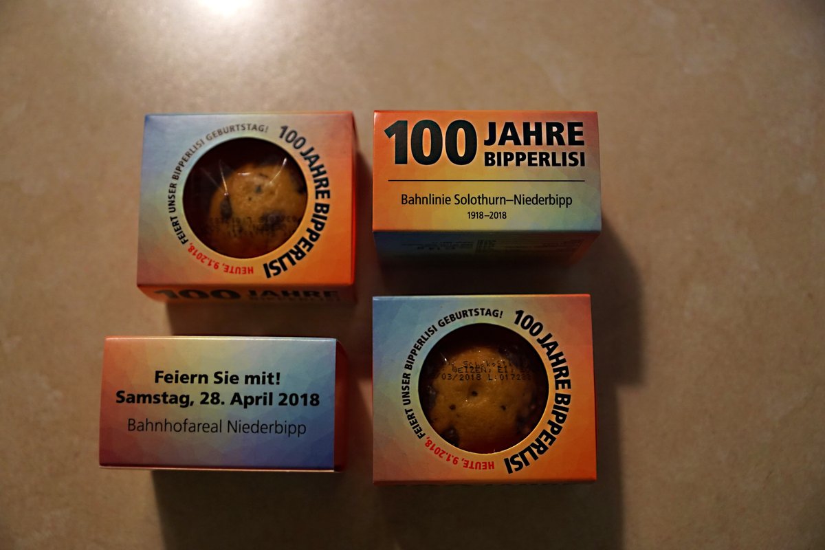 100 JAHRE BIPPERLISI
Bahnlinie Solothurn-Niederbipp
1918 bis 2018

Am Samstag den 28. April 2018 feiert das BIPPERLISI in Niederbipp seinen 100. Geburtstag.
Foto: Walter Ruetsch