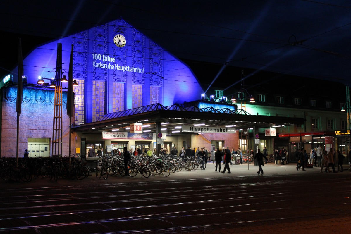 100 Jahre Hauptbahnhof Karlsruhe. /Oktober 2013