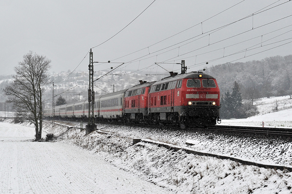 10.01.2019 Streckenabschnitt Uhingen 218 495-0 & 218 487-7