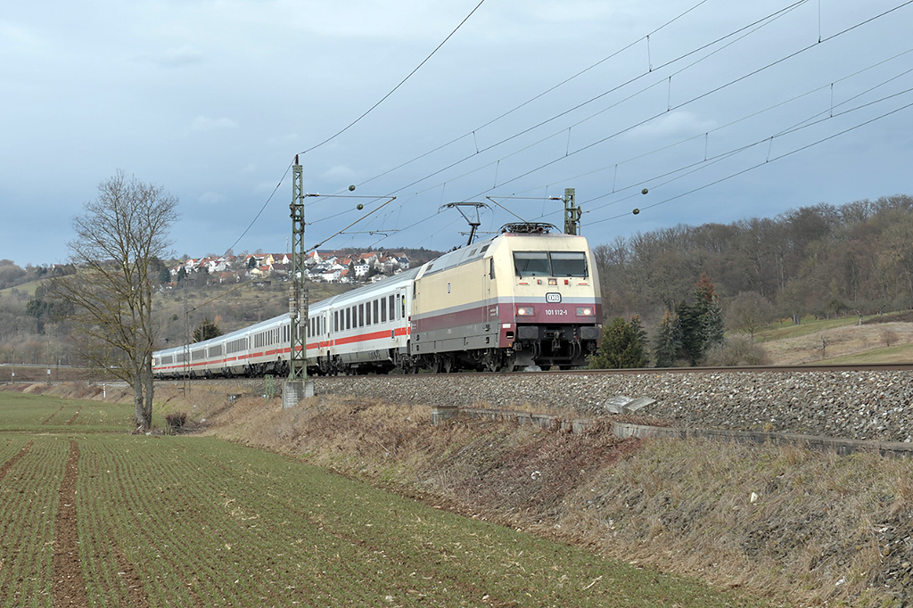 10.02.2019 Streckenabschnitt Uhingen 101 112-1  Rheingold 