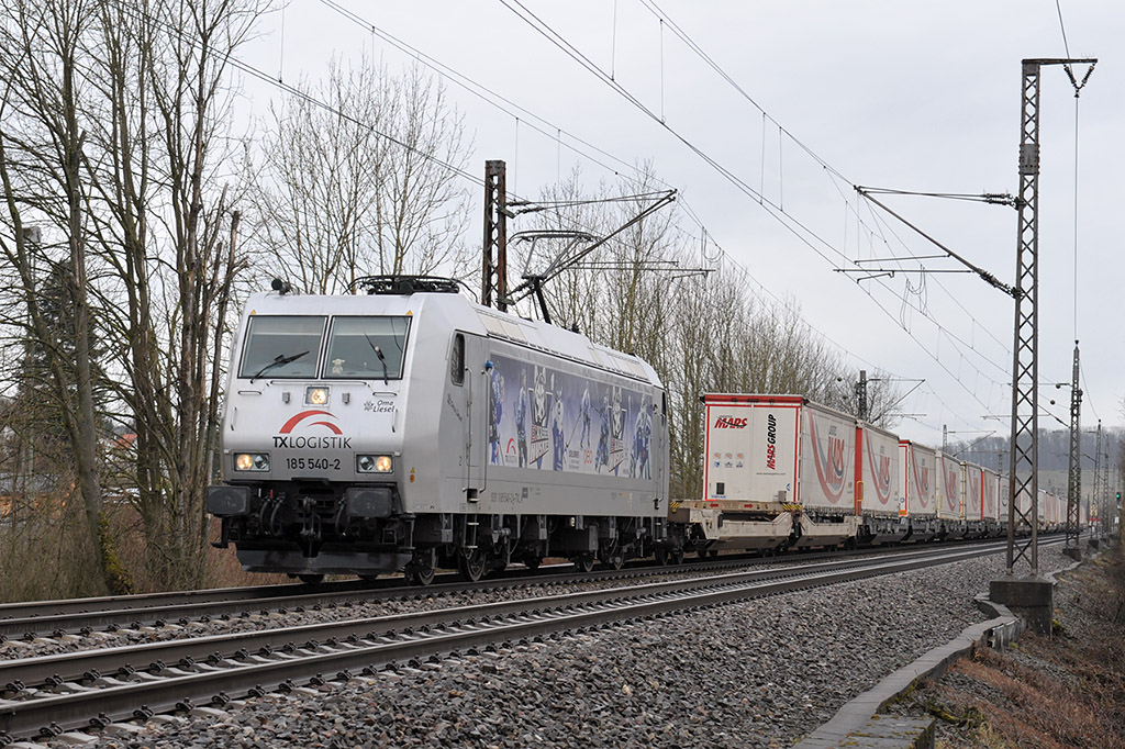 10.03.2018 Streckenabschnitt Uhingen 185 540-2  EC Kassel Huskies 