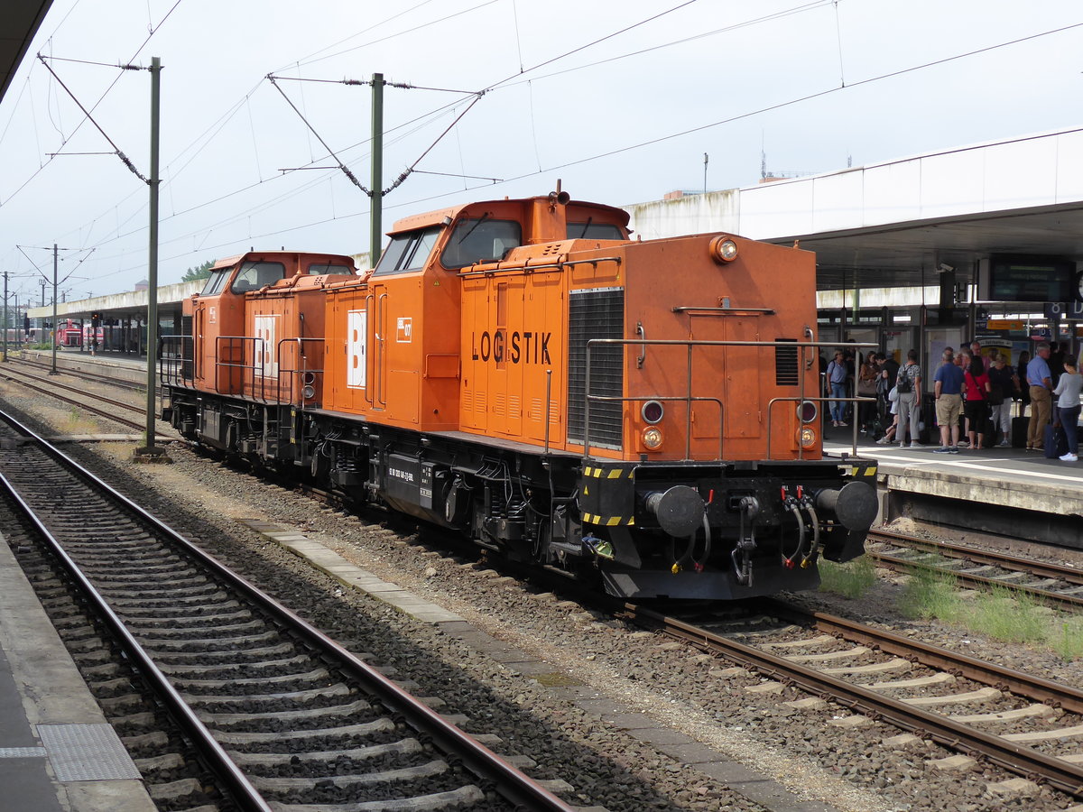 10.06.2018 Durchfahrt in Hannover Hbf. BBL 203 148 (Lok 7)mit 203 156 (Lok 12)