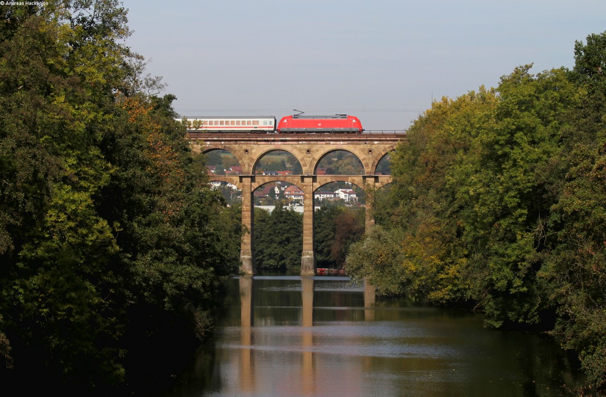 101 0** mit dem EC 219 (Frankfurt(Main)Hbf)-München Hbf) bei Bietigheim 12.10.15