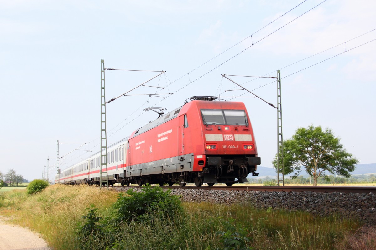101 008-1 DB bei Reundorf am 11.06.2014.