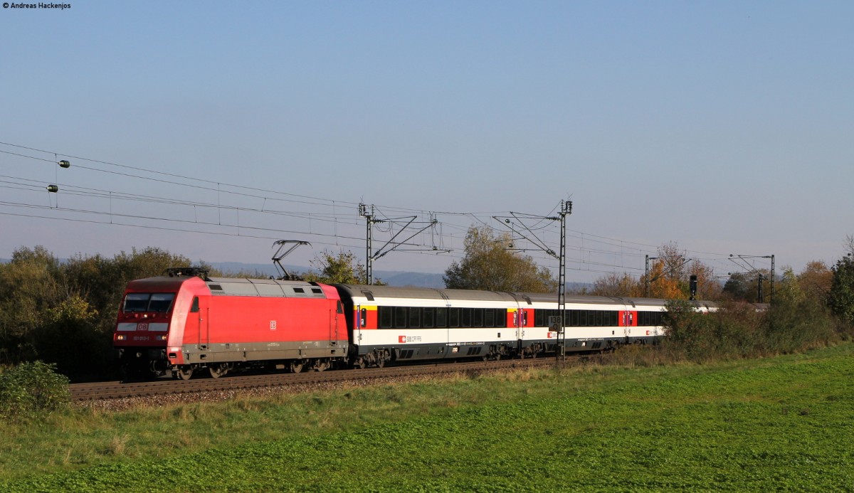 101 013-1 mit dem IC 184 (Zürich HB-Stuttgart Hbf) bei Welschingen 26.10.14