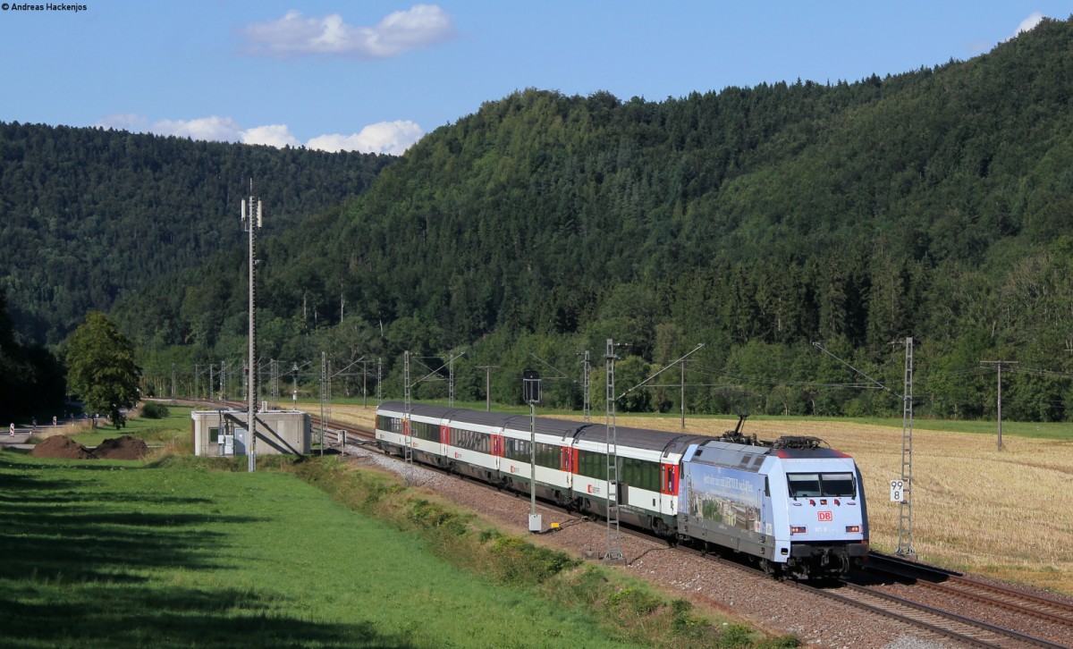 101 016-4  DERTOUR Wien  mit dem IC 281 (Stuttgart Hbf-Zrich HB) bei Grnholz 17.8.13