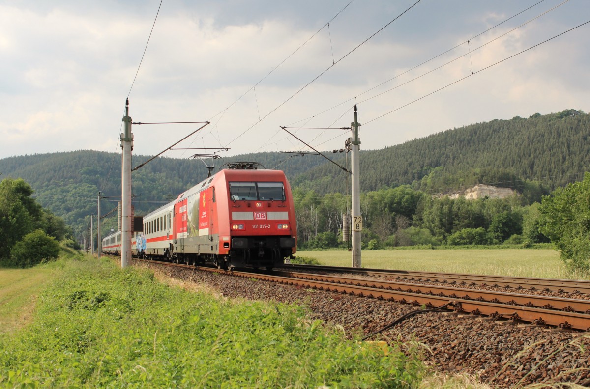 101 017-2 zu sehen am 13.06.15 in Remschütz.