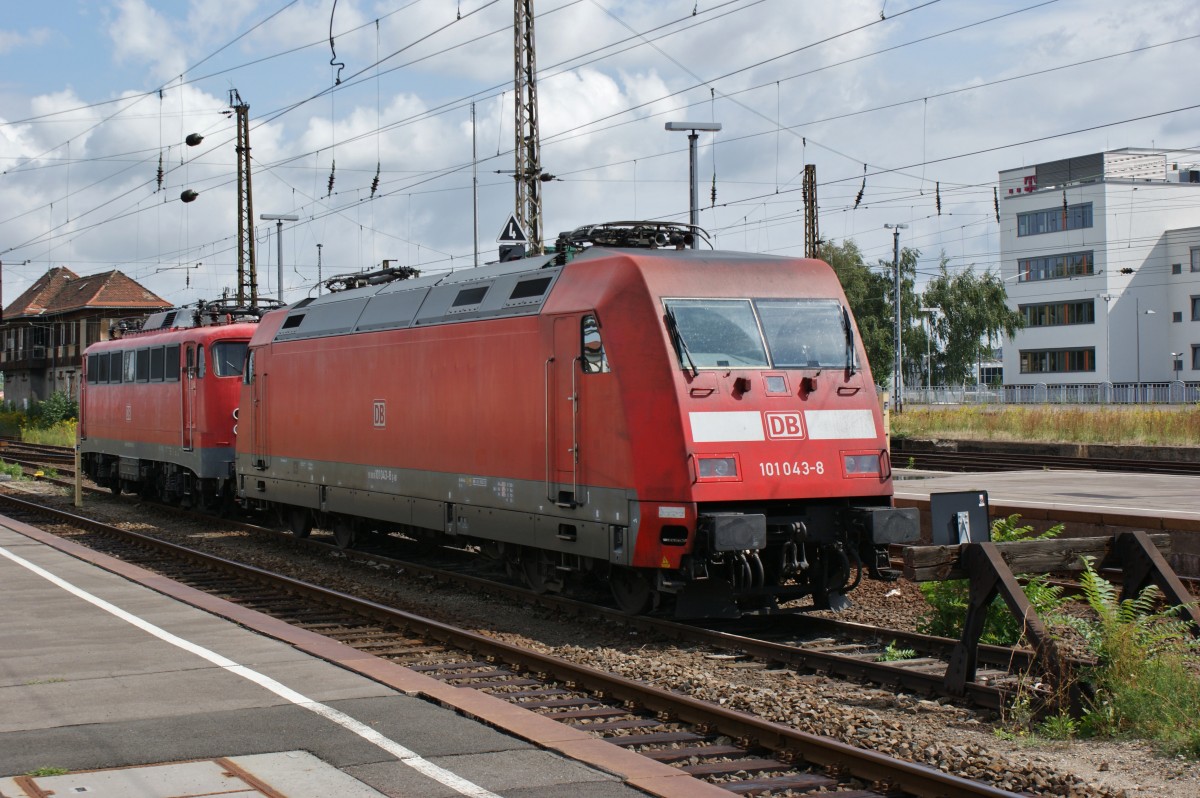 101 043-8 am 20.08.13 abgestellt im Leipziger Hbf.
