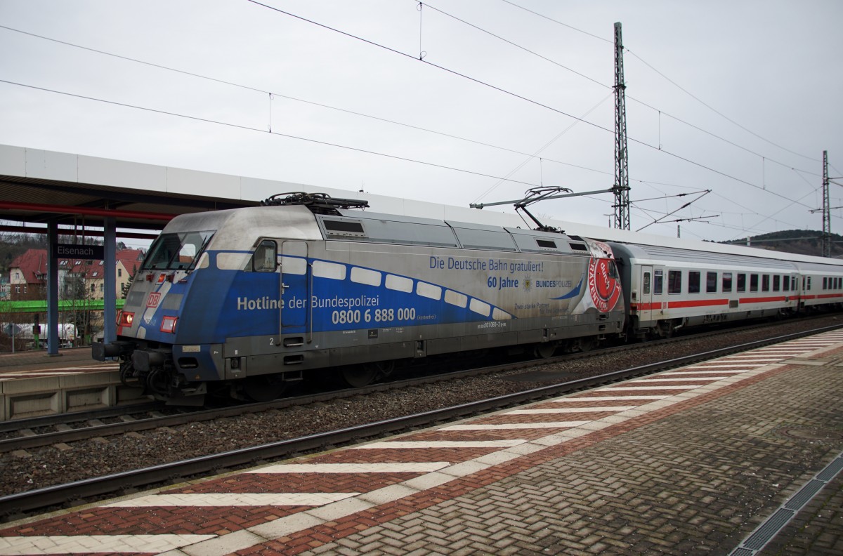 101 060-2 mit IC 2252 von Leipzig nach Wiesbaden Hbf am 16.01.2015