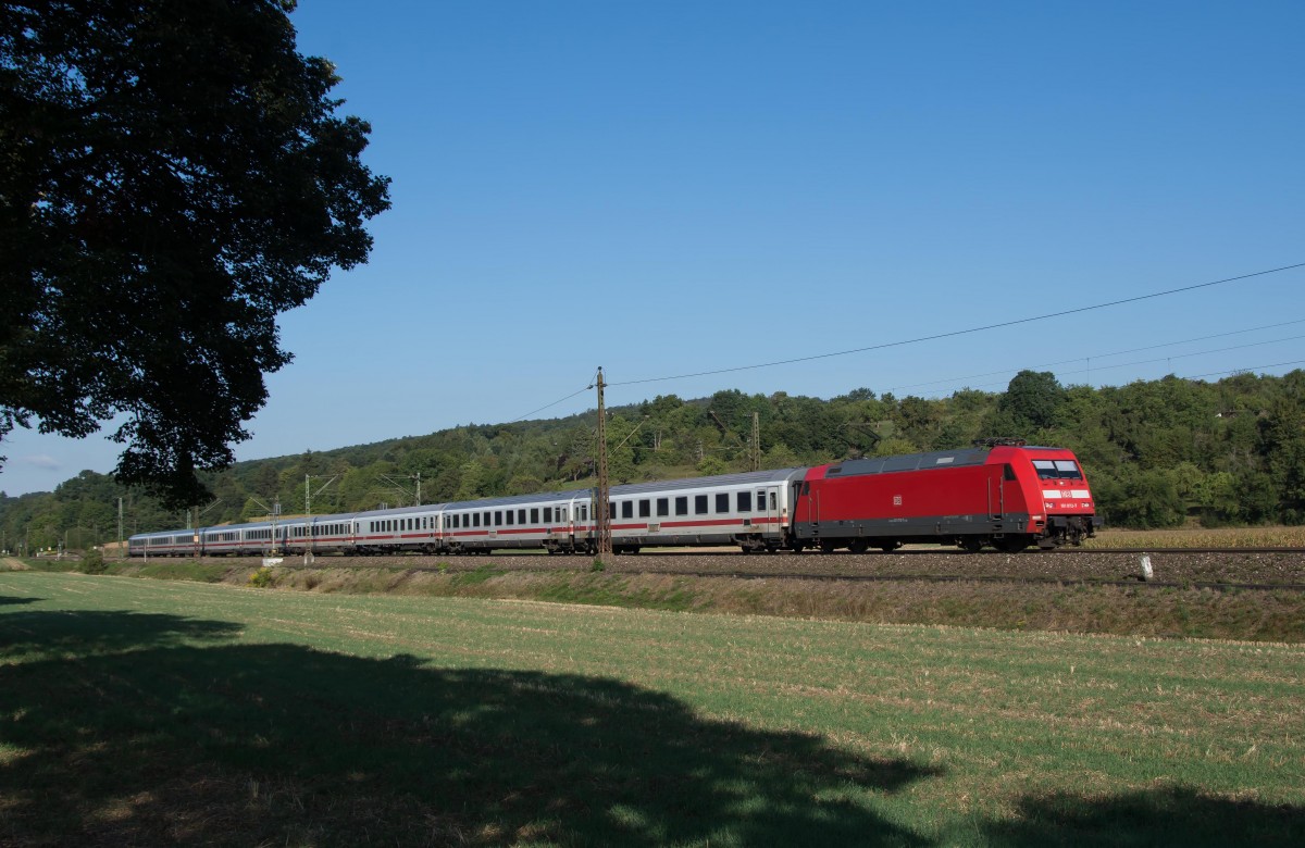 101 072 mit IC 2265 nach München am 5.9.2015.Aufgenommen bei Ebersbach an der Fils.