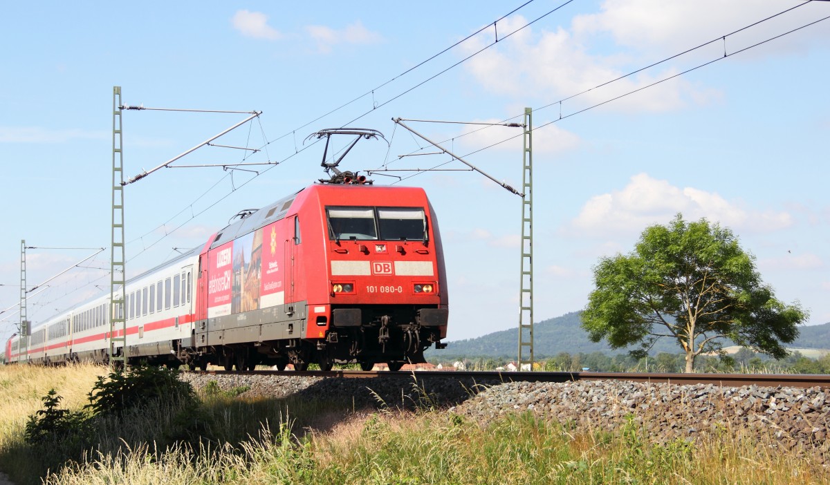 101 080-0 DB bei Reundorf am 13.06.2014.