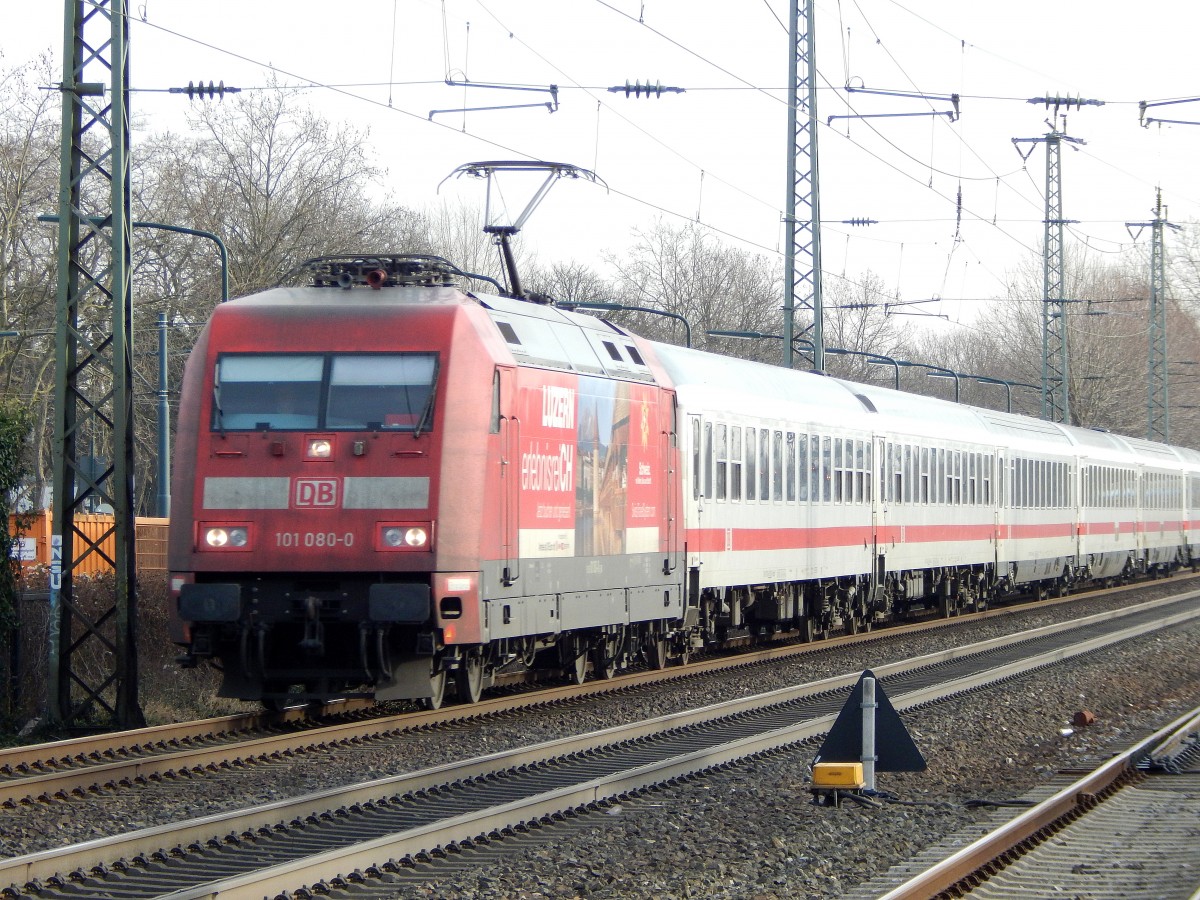 101 080-0  Luzern erlebnisreiCH  kam am 6.1.15 mit ihren IC von Köln durch Oberbilk gefahren.

Oberbilk 06.01.2015