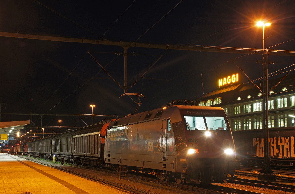 101 083-4  Packendes Sdafrika  mit EZ 44692 Zrich-Limmattal/CH - Kornwestheim Rbf in Singen(Htw). 24.04.13