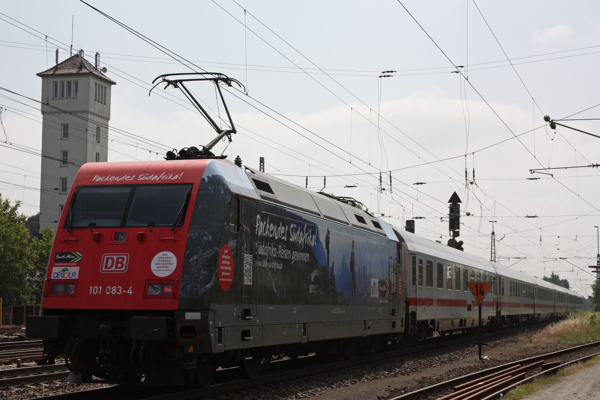101 083 schob am 12.7.13 einen IC durch Verden (Aller).