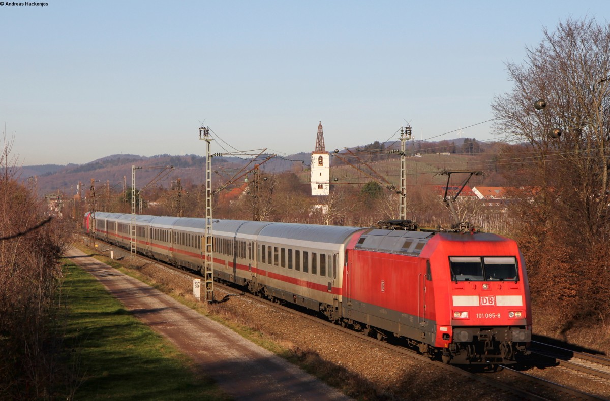 101 095-8 und 101 058-6 mit dem IC 279 (Berlin Ostbahnhof-Basel SBB) bei Denzlingen 25.1.16