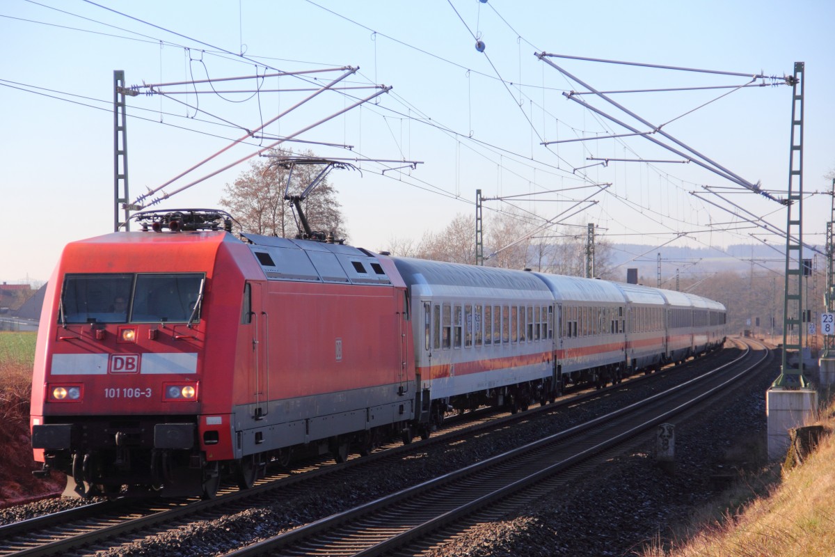 101 106-3 DB bei Staffelstein am 24.02.2014.