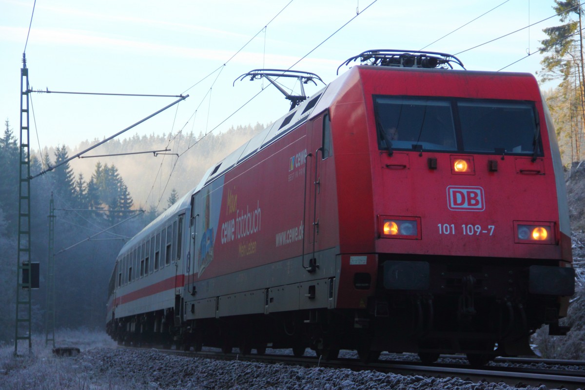 101 109-7  cewe  DB bei Frtschendorf am 16.12.2013