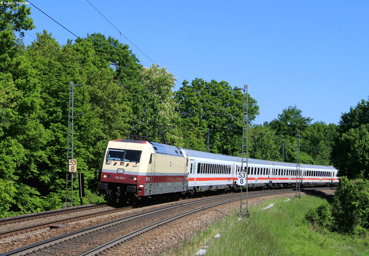 101 112-1  Rheingold  mit dem IC 1116 (Stuttgart Hbf-Dortmund Hbf) bei Maulbronn West 7.5.20