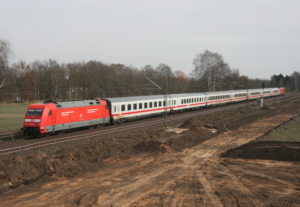 101 125 mit IC 2180 (Hannover Hbf–Hamburg-Altona) am 21.03.2011 zwischen Bardowick und Radbruch